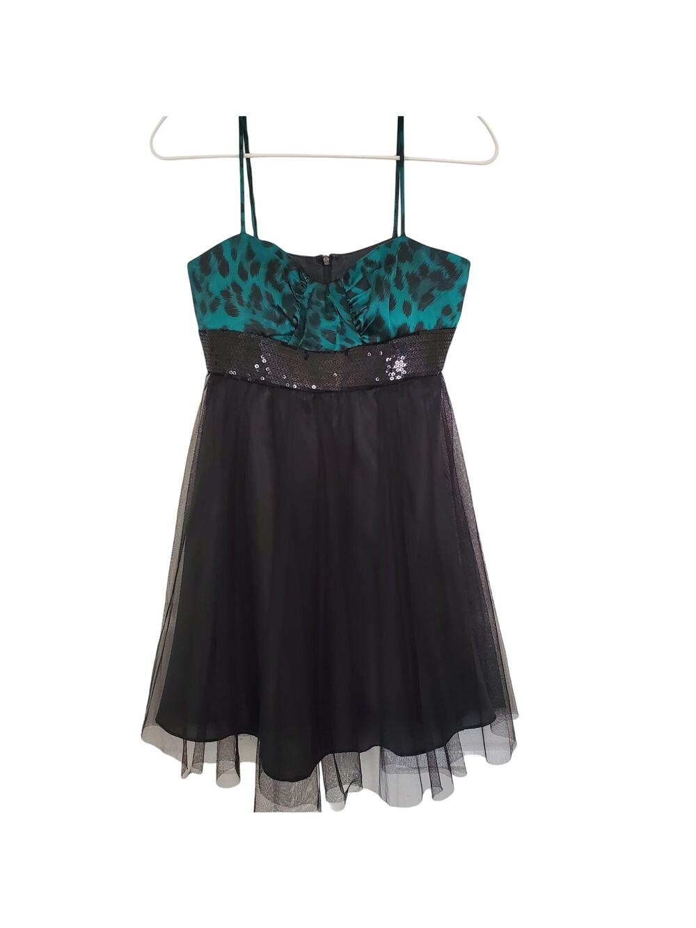 Reign On Green Leopard Babydoll Dress Size 7/8